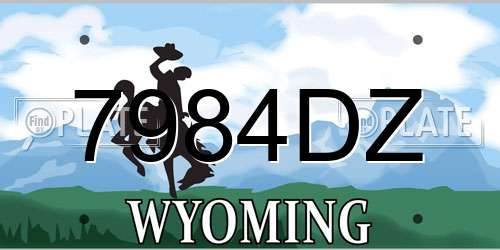 7984DZ Wyoming License Plate