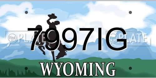 7997IG Wyoming License Plate