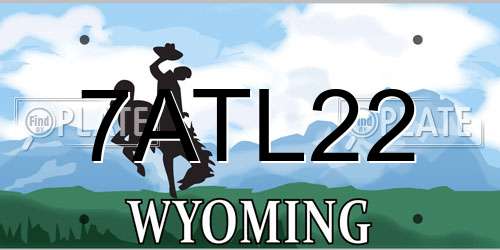 7ATL22 Wyoming License Plate