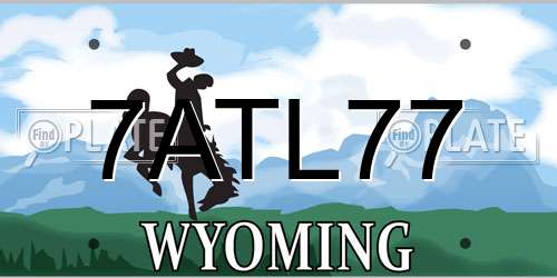 7ATL77 Wyoming License Plate