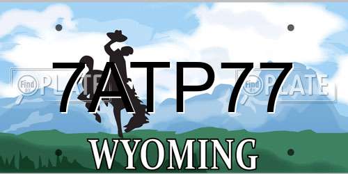 7ATP77 Wyoming License Plate