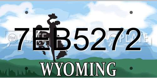 7EB5272 Wyoming License Plate