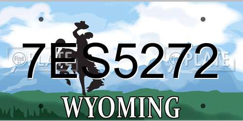 7ES5272 Wyoming License Plate