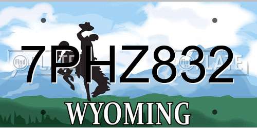 7PHZ832 Wyoming License Plate