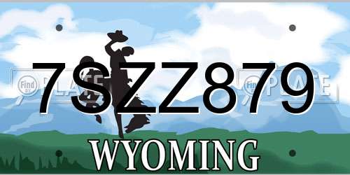 7SZZ879 Wyoming License Plate