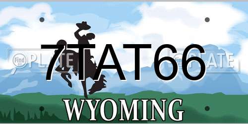 7TAT66 Wyoming License Plate