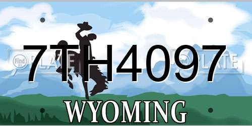 7TH4097 Wyoming License Plate