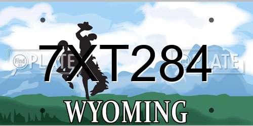 7XT284 Wyoming License Plate