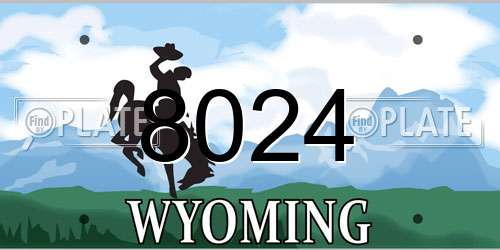 8024 Wyoming License Plate