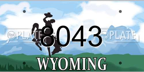 8043 Wyoming License Plate