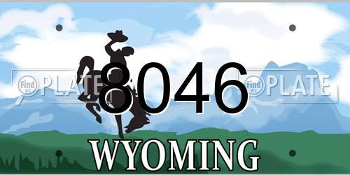 8046 Wyoming License Plate