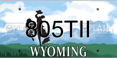 805TII Wyoming License Plate
