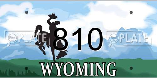 810 Wyoming License Plate