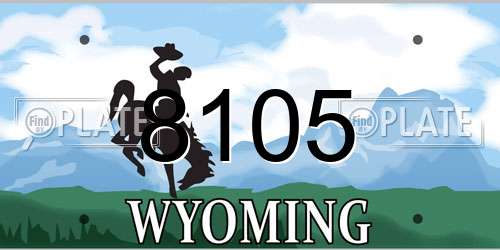8105 Wyoming License Plate