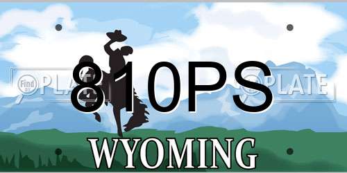 810PS Wyoming License Plate
