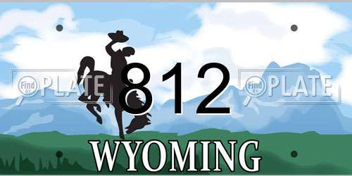 812 Wyoming License Plate