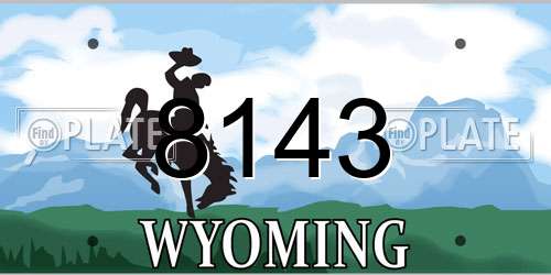8143 Wyoming License Plate