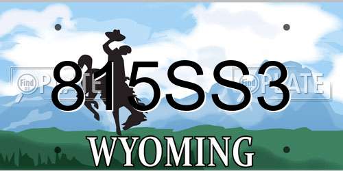 815SS3 Wyoming License Plate