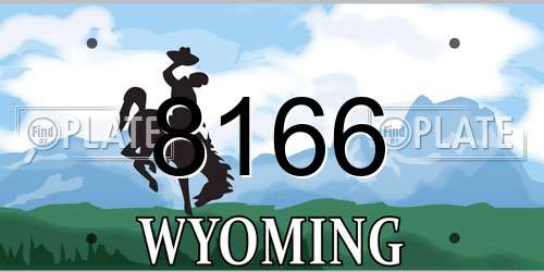 8166 Wyoming License Plate