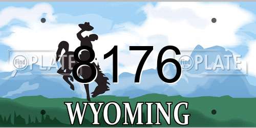 8176 Wyoming License Plate