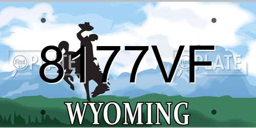 8177VF Wyoming License Plate
