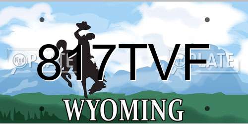 817TVF Wyoming License Plate
