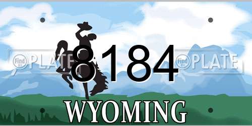 8184 Wyoming License Plate