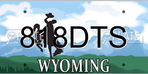 818DTS Wyoming License Plate