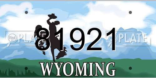81921 Wyoming License Plate