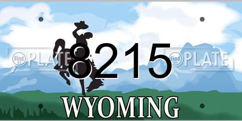 8215 Wyoming License Plate