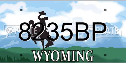 8235BP Wyoming License Plate