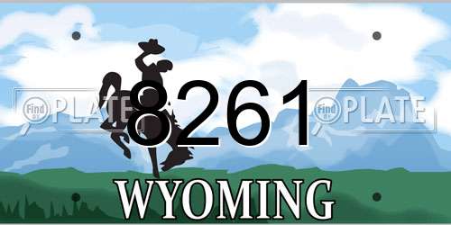 8261 Wyoming License Plate