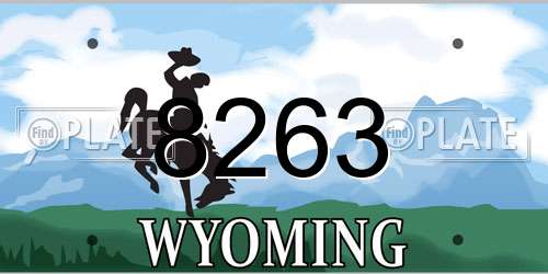 8263 Wyoming License Plate