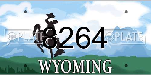 8264 Wyoming License Plate