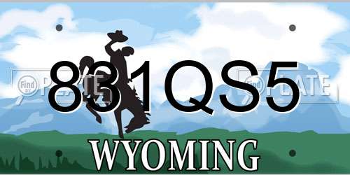 831QS5 Wyoming License Plate