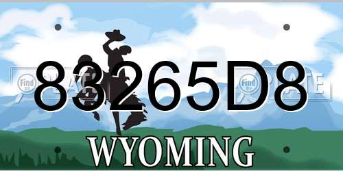 83265D8 Wyoming License Plate