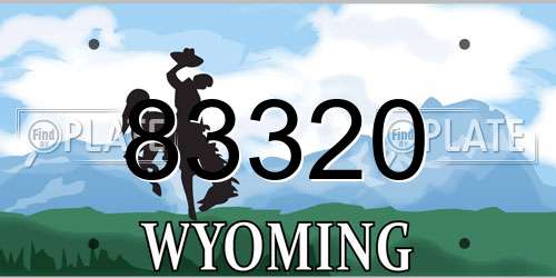 83320 Wyoming License Plate
