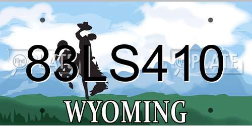 83LS410 Wyoming License Plate