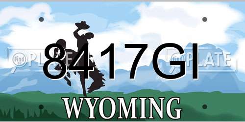 8417GI Wyoming License Plate