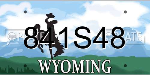 841S48 Wyoming License Plate