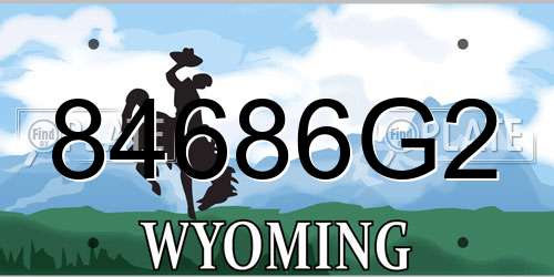 84686G2 Wyoming License Plate