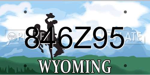846Z95 Wyoming License Plate