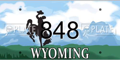 848 Wyoming License Plate