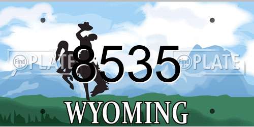 8535 Wyoming License Plate