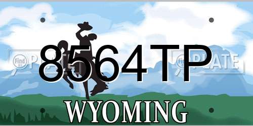 8564TP Wyoming License Plate