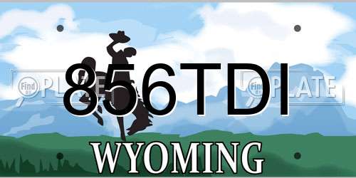 856TDI Wyoming License Plate