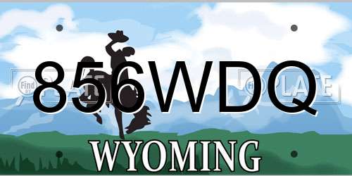 856WDQ Wyoming License Plate