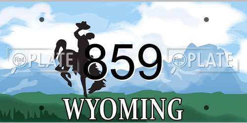 859 Wyoming License Plate