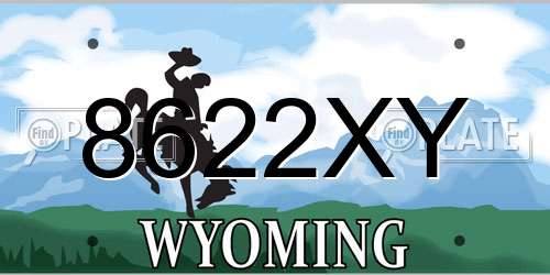 8622XY Wyoming License Plate