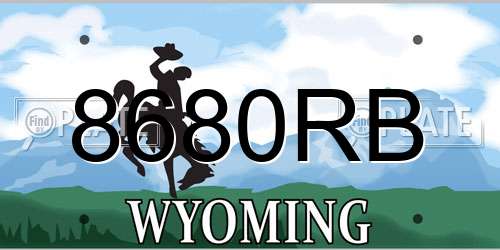 8680RB Wyoming License Plate